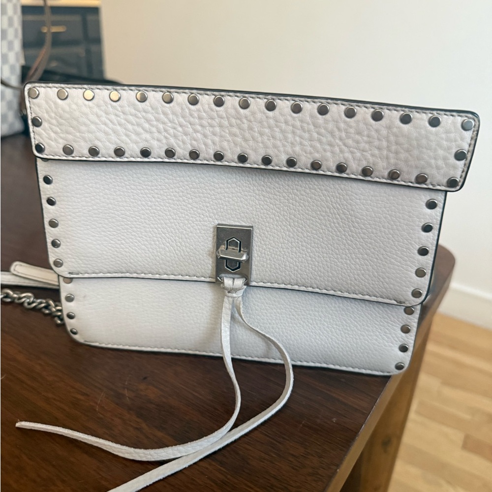 Rebecca Minkoff White Studded Crossbody Bag - Picture 2 of 12